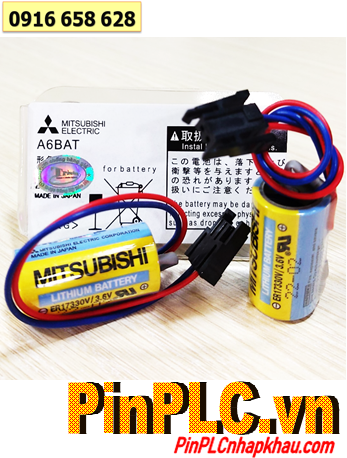 Mitsubishi A6BAT, Pin PLC Mitsubishi A6BAT/ER17330V lithium 3.6v 2/3A chính hãng/ Xuất xứ NHẬT 